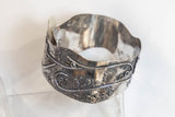 Silver cuffs with 18ct gold detail