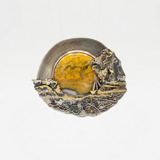 Boat on Stormy Sea Brooch - No. 43