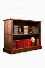 Satin walnut bookcase