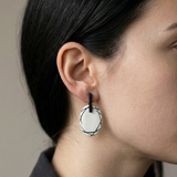 Scribbled Marked Enamel Bar Stud Earrings - No. 49