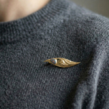 Gold and Carved Opal Brooch - No. 9