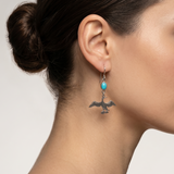 European shag earrings