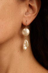 Baroque pearl earrings