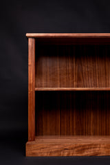 Satin walnut bookcase