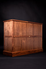 Satin walnut bookcase