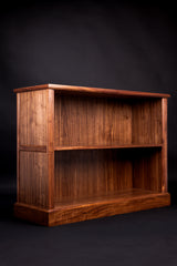Satin walnut bookcase