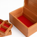 Cherry wood jewellery box