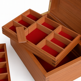 Cherry wood jewellery box
