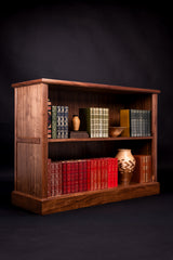 Satin walnut bookcase
