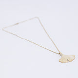Silver Ginkgo Leaf Necklace