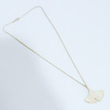 Silver Ginkgo Leaf Necklace
