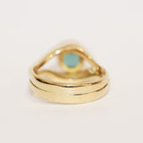18ct Gold and Green Tourmaline Contour Ring