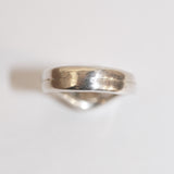 Silver Contour Ring with Pink Tourmaline
