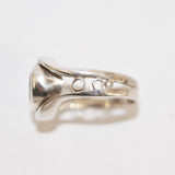Silver Contour Ring with Iolite
