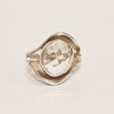 Silver Contour Ring with Citrine