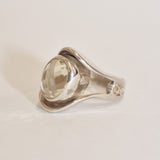 Silver Contour Ring with Citrine