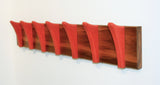 Red coat rack