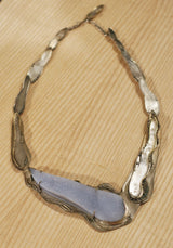 Blue Lace Agate Necklace - No. 25