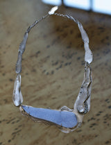 Blue Lace Agate Necklace - No. 25