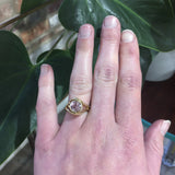 18ct Gold and Green Tourmaline Contour Ring