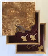 9ct Gold Ginkgo Leaf Earrings