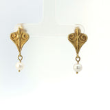 Pearl Scroll Earrings - No. 22
