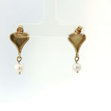 Pearl Scroll Earrings - No. 22