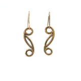 9ct Gold Scroll Earrings - No. 44