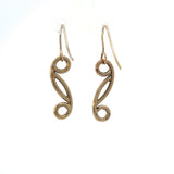 9ct Gold Scroll Earrings - No. 44