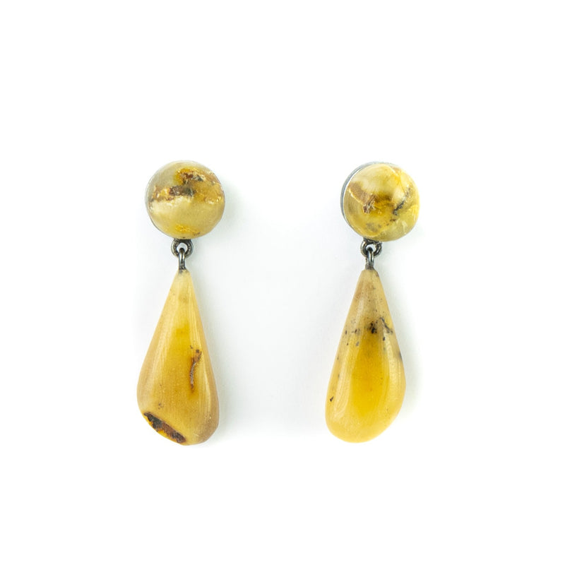 Baltic Amber Drop Earrings - no. 67