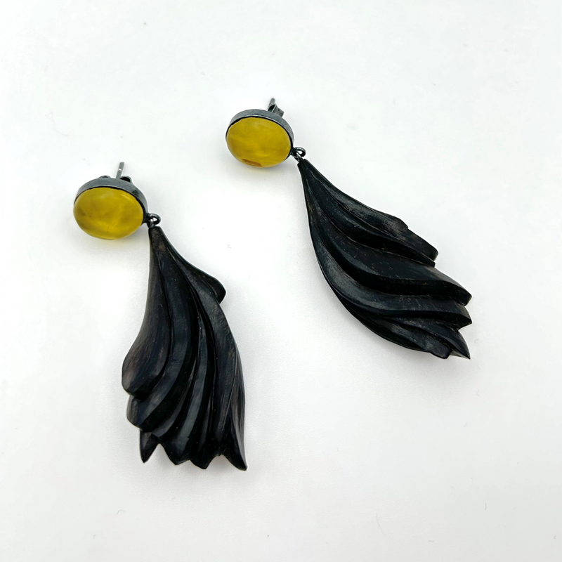 Large Flow Drop Earrings - no. 44