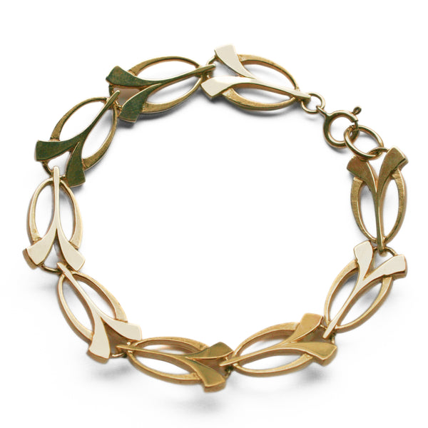 Gold Seed Leaves Bracelet