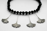 Ginkgo Leaf and Chalcedony Necklace