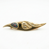 Gold and Carved Opal Brooch - No. 9