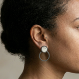 Enamel Dot Marked Hoop Earrings - No. 53