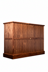 Satin walnut bookcase