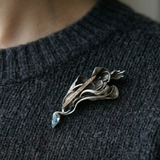 Aquamarine Brooch