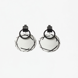 Enamel Scribble Marked Loop Earrings - No. 48