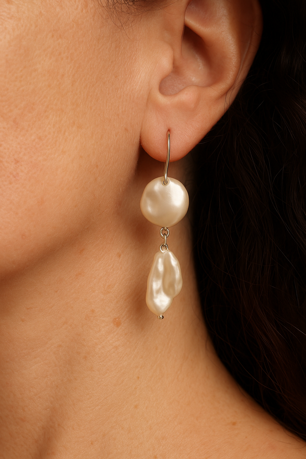 White Pearl Silver Drops