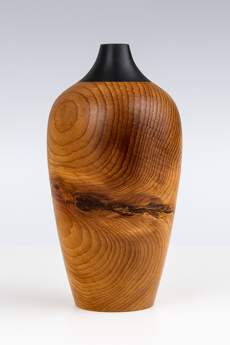 Yew & African Blackwood Vase
