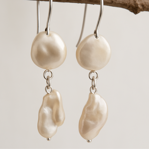 White Pearl Silver Drops