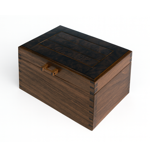 Walnut jewellery box