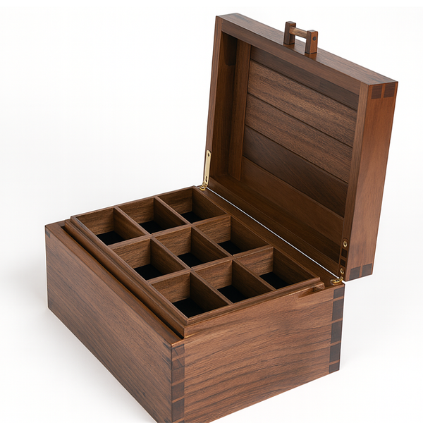 Walnut jewellery box