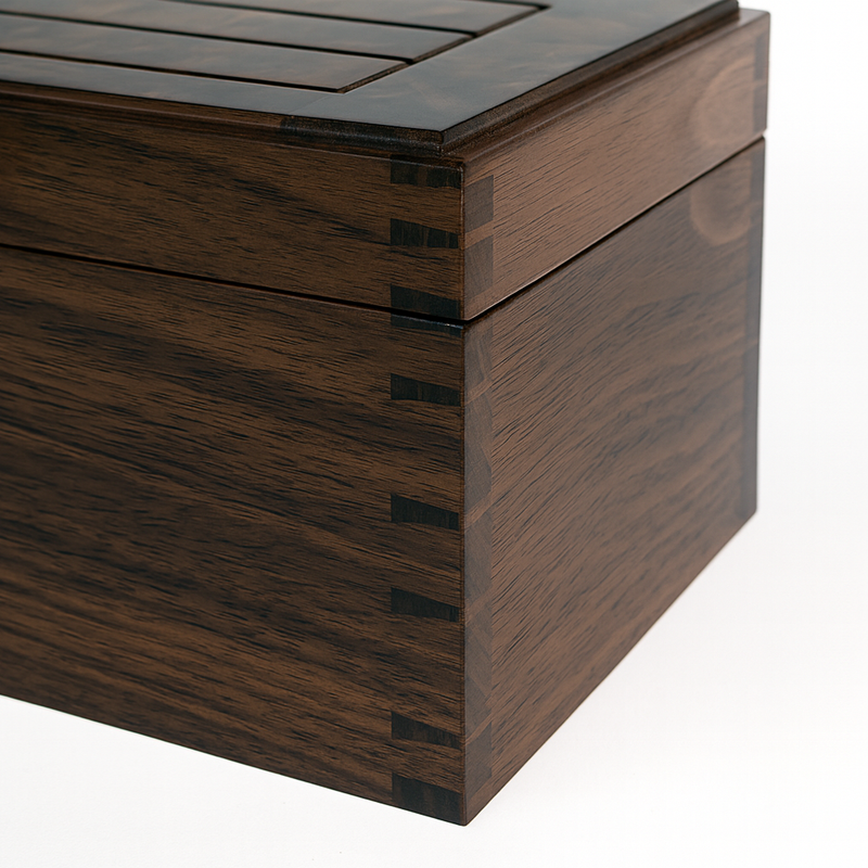 Walnut jewellery box