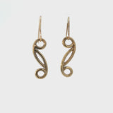 9ct Gold Scroll Earrings - No. 44