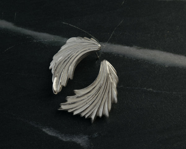 Silver Flow Stud Earrings - No. 4