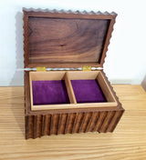 Walnut Fluted Jewellery Box