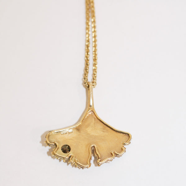 9ct Gold Ginkgo Leaf Necklace