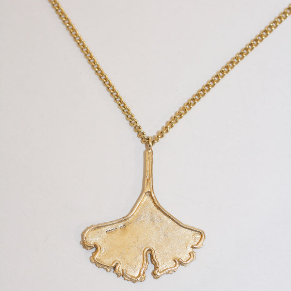 9ct Gold Ginkgo Leaf Necklace