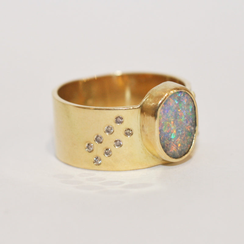 Gold and Opal Ring 28a – Artisan Alchemy - Main Image